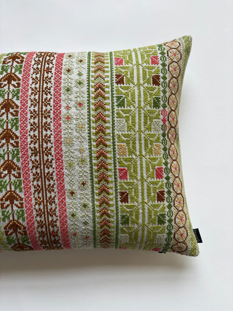 Rasha (Vertical) - Sage and Coral