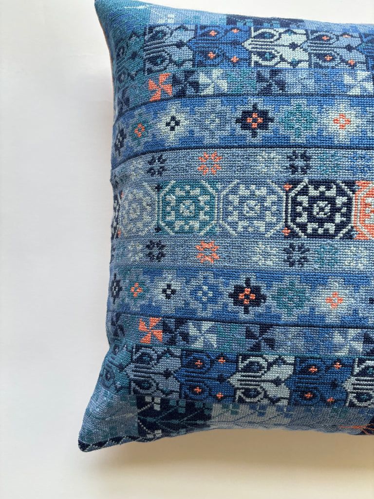 Malak - Light Indigo and Peach