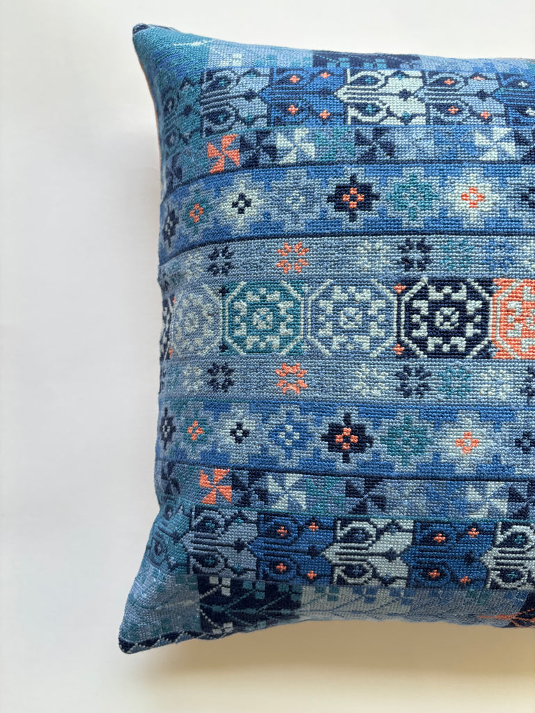 Malak - Light Indigo and Peach