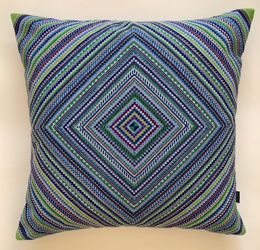 Petra Squares - Indigo & Emerald