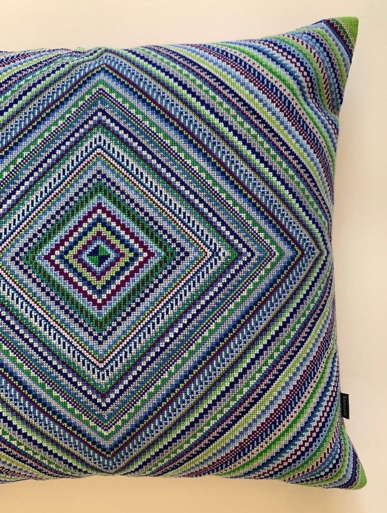 Petra Squares - Indigo & Emerald