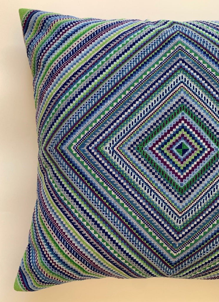 Petra Squares - Indigo & Emerald