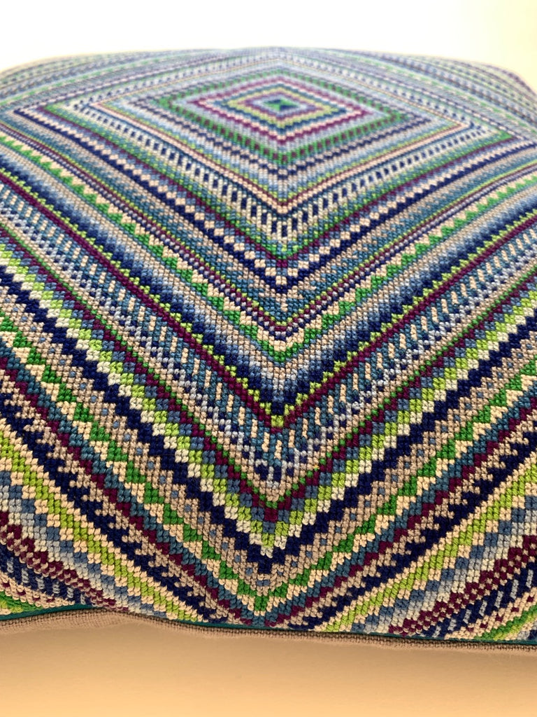 Petra Squares - Indigo & Emerald