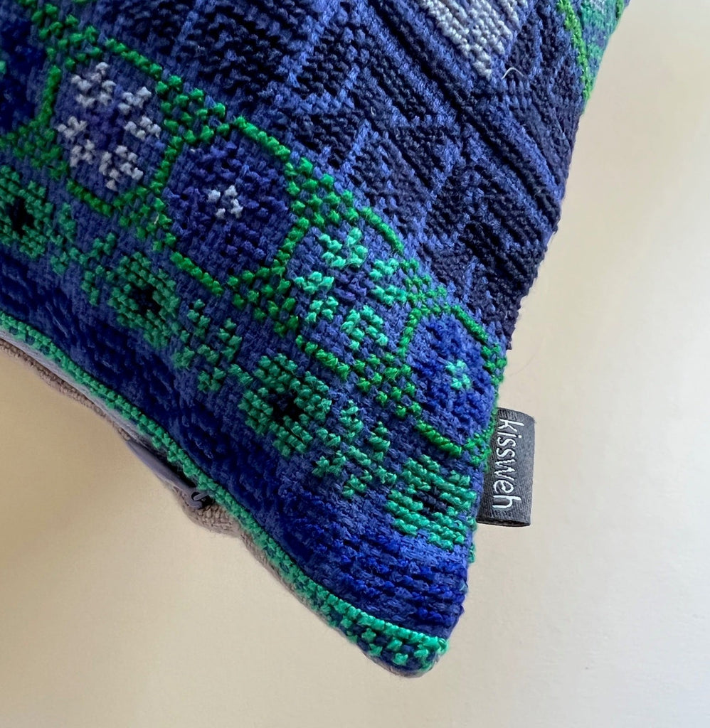 Rasha (Horizontal) - Indigo & Emerald