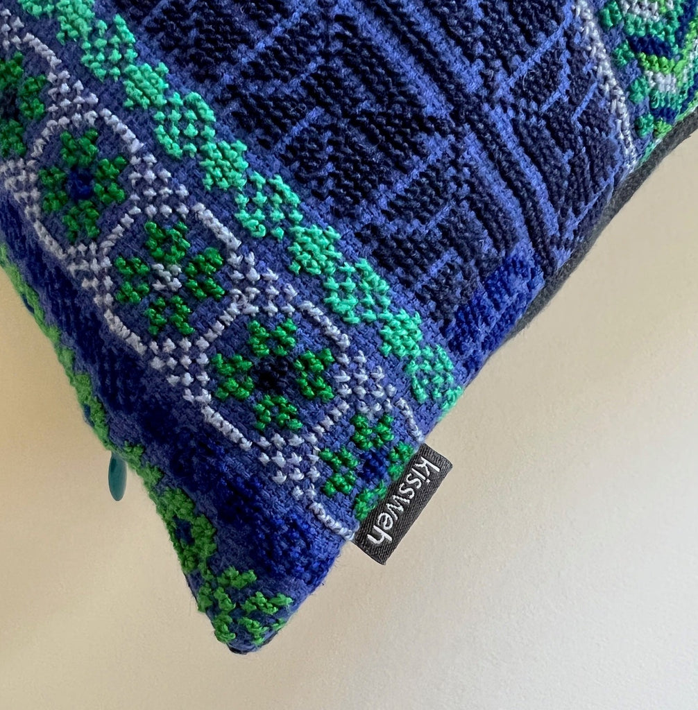 Rasha (Horizontal) - Emerald & Electric Blue