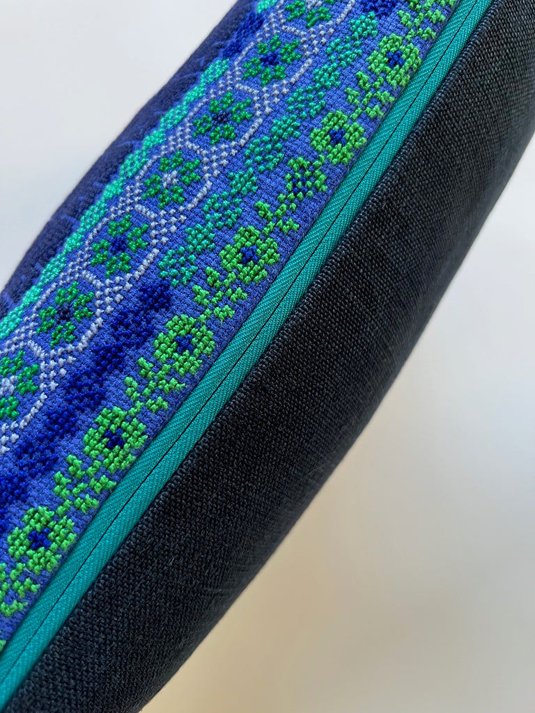 Rasha (Horizontal) - Emerald & Electric Blue
